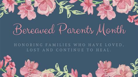 Bereaved Parents Month Youtube