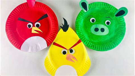 Paper Plate Angry Birds Crafts For Kids Crafts With Toddler Youtube