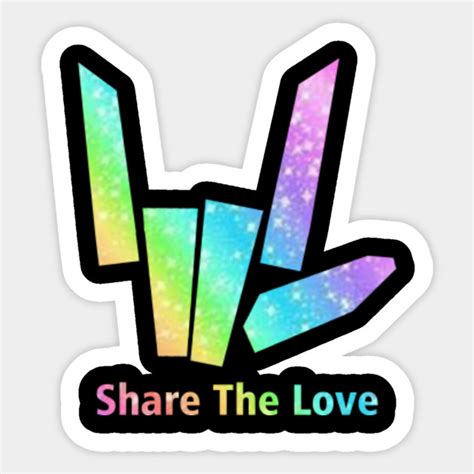 Share The Love Share The Love Logo Sticker Teepublic
