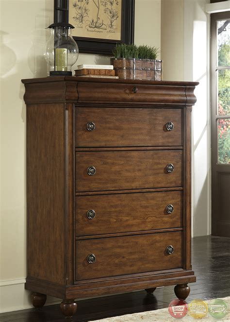 Rustic Traditions Cherry Storage Bedroom Furniture Set