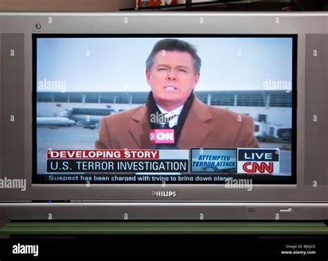 Tv Screen Showing Cnn News Channel Stock Photo Alamy