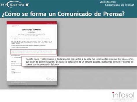 Ejemplo De Comunicado De Prensa Descubre C Mo Redactar Un Comunicado