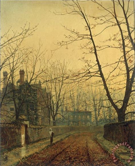 John Atkinson Grimshaw Hampstead Autumn Gold 1880 Painting Hampstead