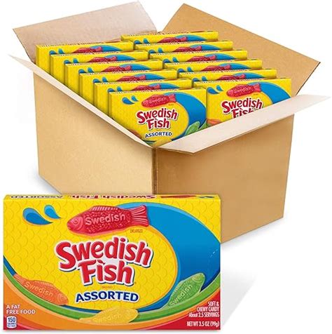 Swedish Fish Assorted Flavours Theatre Box 99 G Uk Grocery