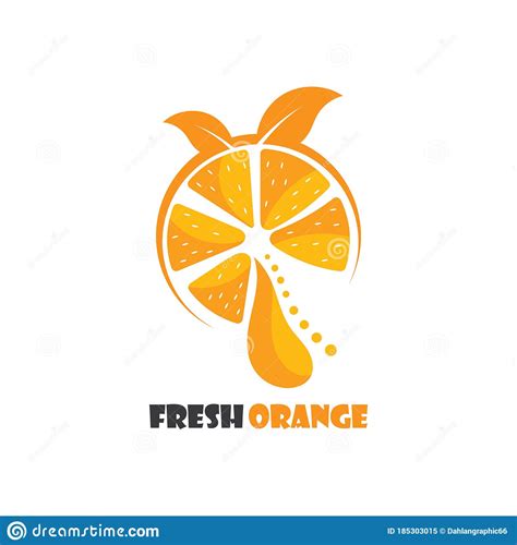 Fresh Orange Fruit Logo Inspiration Template Icon Illustration Design