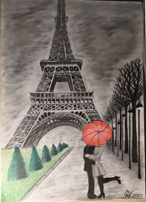 My Drawing Of Eiffel Tower Drawing Eiffeltower Pencildrawing