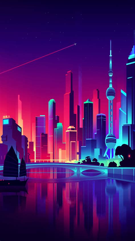 City Illustration Wallpapers Wallpaper Cave