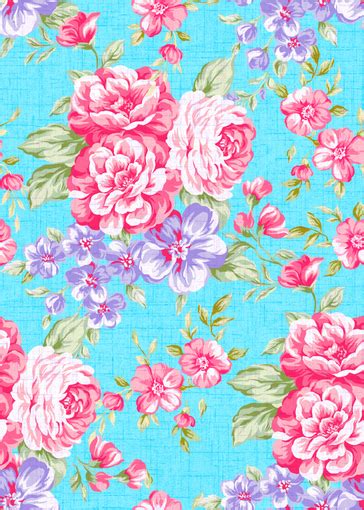 Teal And Pink Floral Wallpaper Seamless Flower Pattern Floral Teal