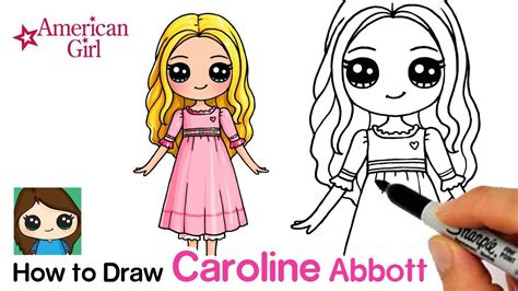 Share your videos with friends, family, and the world How to Draw Caroline Abbott Easy | American Girl Doll ...