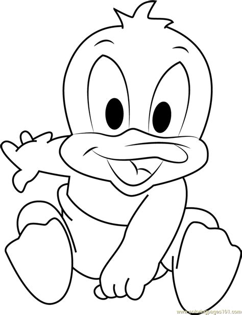 Baby Daffy Coloring Page For Kids Free Baby Looney Tunes Printable