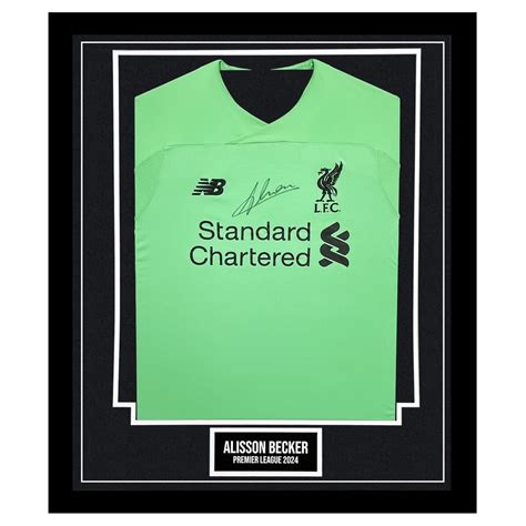 Alisson Beckers Liverpool Signed And Framed Shirt Charitystars