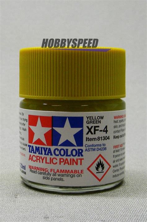 Tamiya Xf 4 Acrylic Paint Yellow Green 23ml Bottle 81304