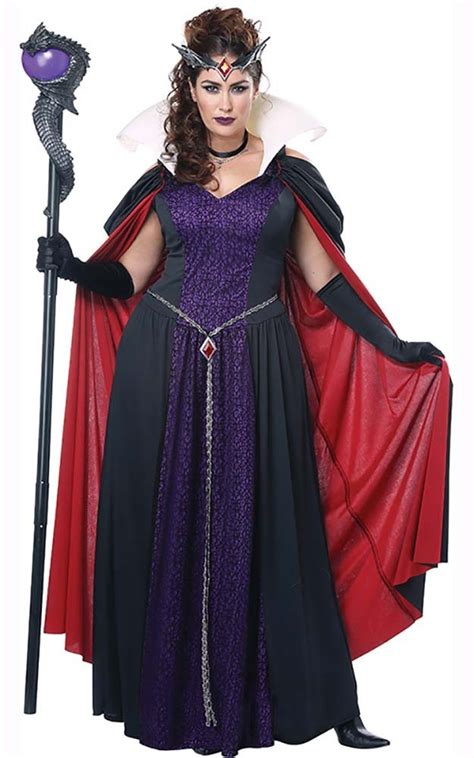 Evil Storybook Queen Plus Size Adults Womens Dress Up Halloween Wicked