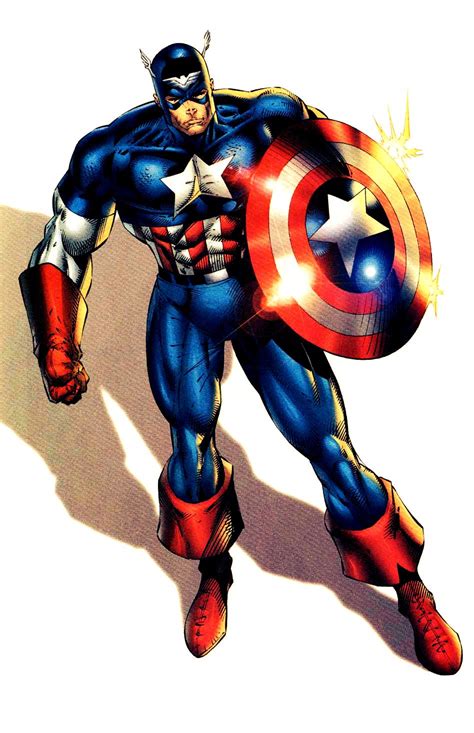 Captain America Reborn Version By Rob Liefeld Marvel Dc Marvel