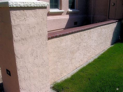Block Wall And Column With Stucco And Brick Cap Solano County Yolo
