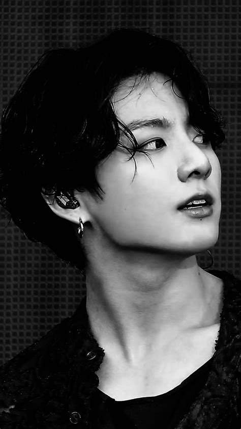 BTS Jung Kook Black And White Jungkook Black And White Wallpapers
