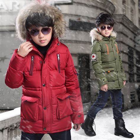 2017 New Winter Coat Boys Wear Long Coat Thickened Childrens Jacket
