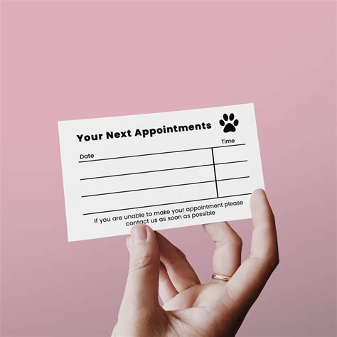 Dog Groomer Appointment Cards UK Standard 85x55mm Dog - Etsy
