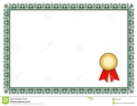 Certificado En Blanco Ilustración Del Vector Ilustración De Alabanza