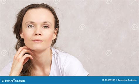 Young Lady Is Smiling Stock Photo Image Of Seasonal 83069938