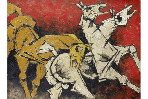 Horses Mf Husain Painting 9 Preview Mf Hussain Paintings Indian