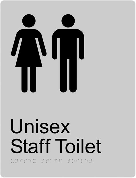 Unisex Staff Toilet Braille Sign