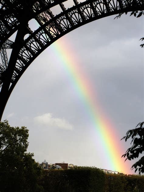 Eiffel Tower Arch With Rainbow Rainbow Promise Rainbow Gods Promise