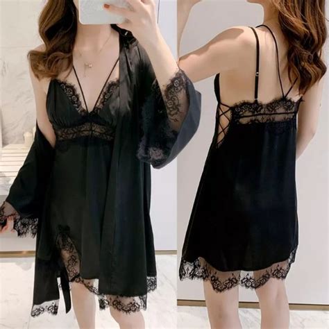 Jual Kimono Lingerie Silk 80601 Bahan Silk Premium Baju Tidur Sexy