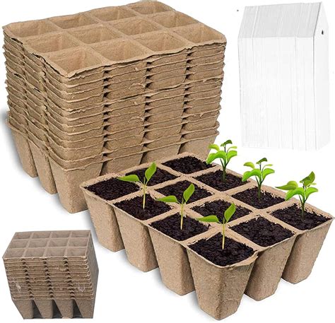 Seed Starter Peat Pots15 Pcs 180 Cells Premium Seed