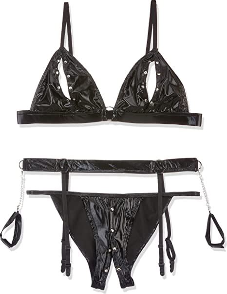 cottelli collection women s 22126921051 sexy lingerie extenders bra set bondage xl black nero