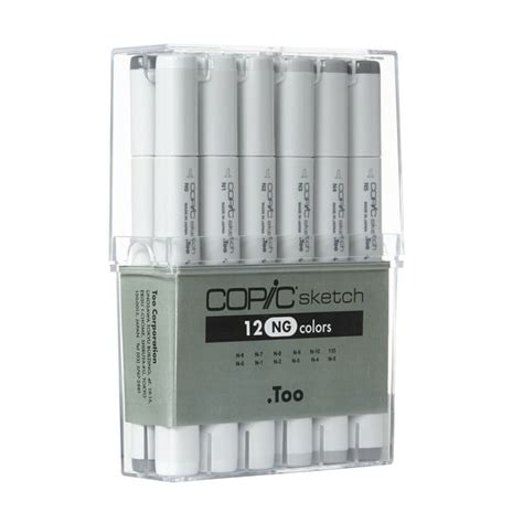 Copic Sketch Marker Set 12 Color Natural Gray