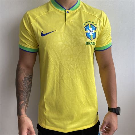 Camisa Brasil Seleção Brasileira Home Amarela Torcedor Copa Do Mundo