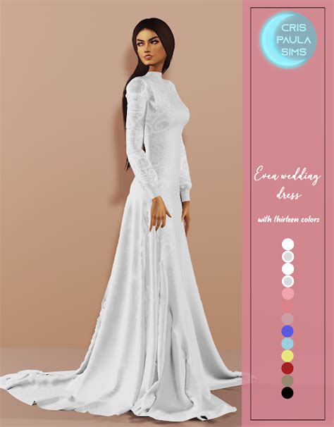 The Sims 4 Even Wedding Dress Cris Paula Sims