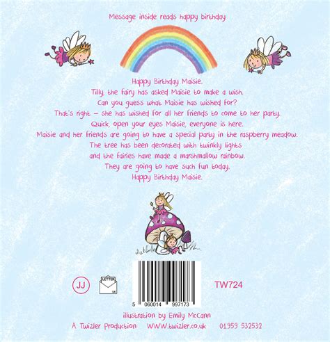 Twizler Happy Birthday Card For Granddaughter With Magical Unicorn