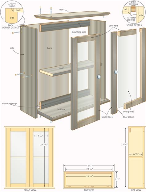 Medicine cabinets complete with shelves and mirrors are not cheap, especially unique and sturdy varieties. bathroom cabinet woodworking plans - WoodShop Plans
