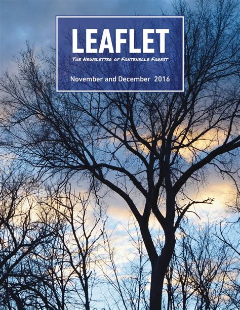 Fontenelle Forests Leaflet November December 2016 By