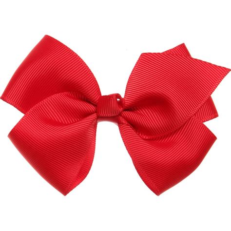 Hair bows & flower clips. Bowtique London - Red Grosgrain Bow Hair Clip (10cm ...