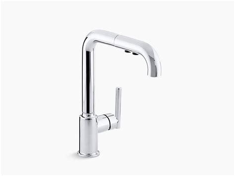 For every sink size and design, you can be sure there is a kohler faucet that will they come with all the parts that you need for the installation and detailed installations that guide you through the process from start to finish. K-7505 | Purist Single-Handle Pull-out Spray Kitchen Sink ...
