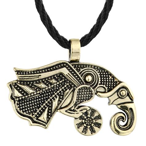 Wholesale Norse Viking Mythology Jewelry Odins Ravens Pendant Bird