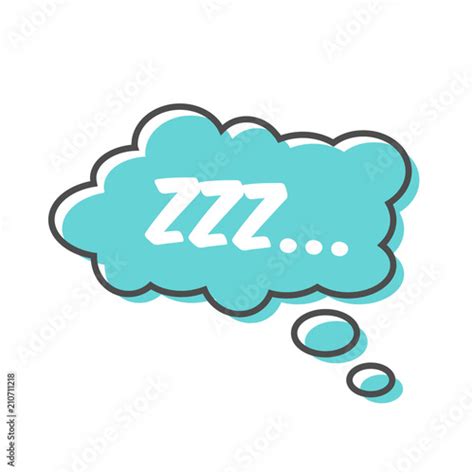 Sleep Comic Bubble Zzz Sleeping Bubble Icon Vector Imágenes De