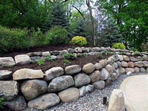 Mark the layout with a shovel, and remove the sod and other surface material from the bed. Top 60 Best Retaining Wall Ideas - Landscaping Designs