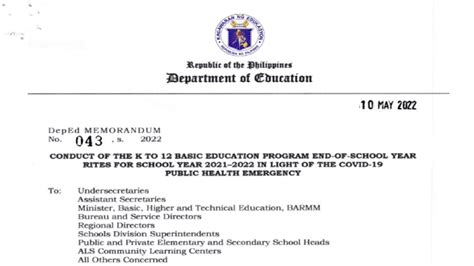 Deped Allows The Conduct Of Face To Face Graduation And Recognition