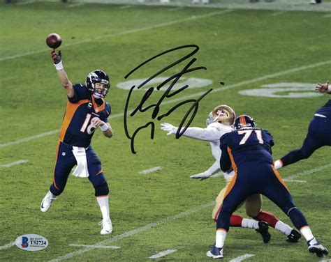 Peyton Manning Autographedsigned Denver Broncos 8x10 Photo Bas 26879