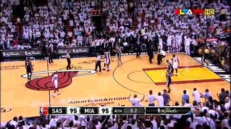 Ray Allens Clutch 3 Point Shot Game 6 Nba Finals 2013 Spurs Vs Heat