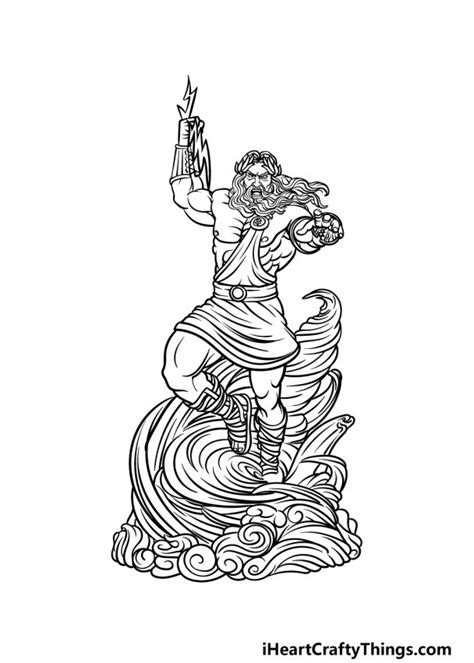 Zeus Drawing How To Draw Zeus Step By Step