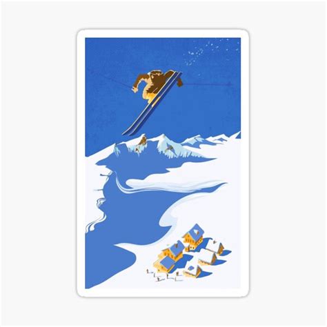 Skilled Skier Sticker By Jaredson Redbubble
