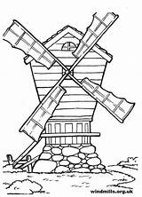Windmill Windmills Colouring Coloring Drawing Colour Getdrawings sketch template