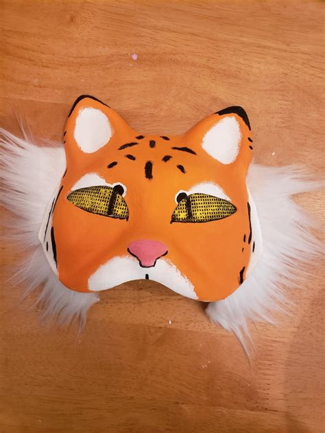 Handmade Painted Tiger Therian Furry Mask Etsy