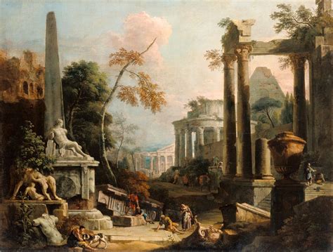 Landscape With Classical Ruins And Figures Getty Museum Roman