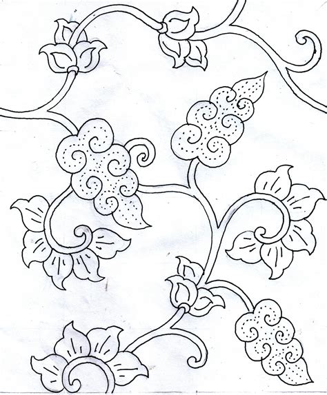 Mewarnai gambar motif bunga contoh gambar mewarnai. Gambar Motif Batik Cap 1 4 Gambar Secara Keseluruhan di ...